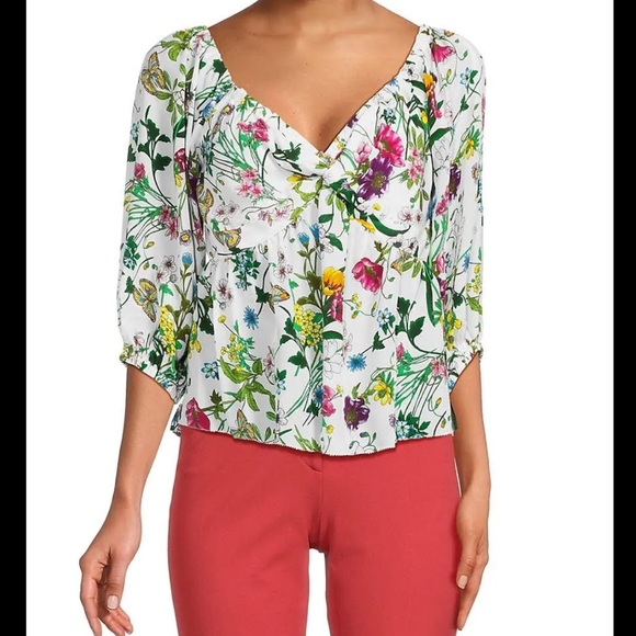 L’AGENCE Elena Off Shoulder Silk Top - Picture 9 of 9